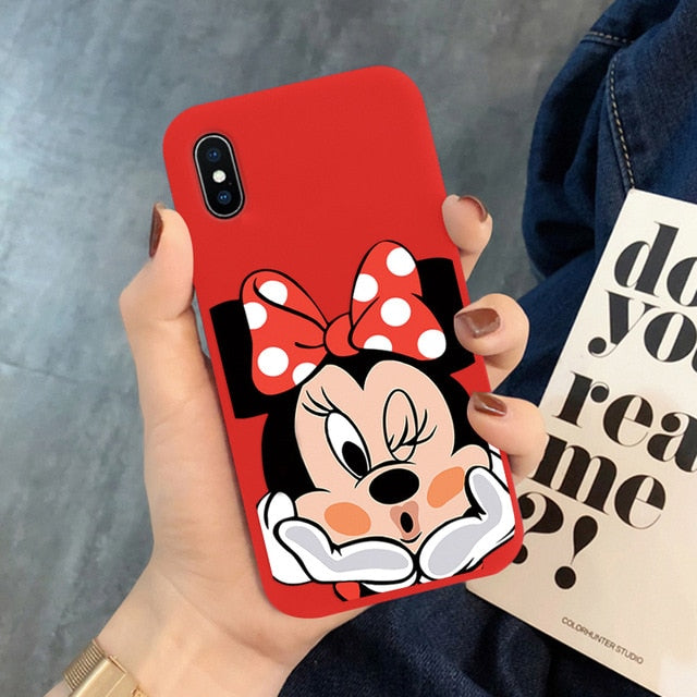 Luxury Cute Protect Soft TPU Case For iPhone 6S 8 7 6 S Plus Matte Back Coque For iPhone X XS Max XR Cartoon Phone Cases Capas